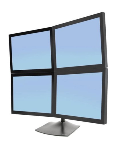 Ergotron DS100 SERIE QUAD LCD STAND/BLACK MAX 24IN CROSSBAR 4CLAMP - 1955884