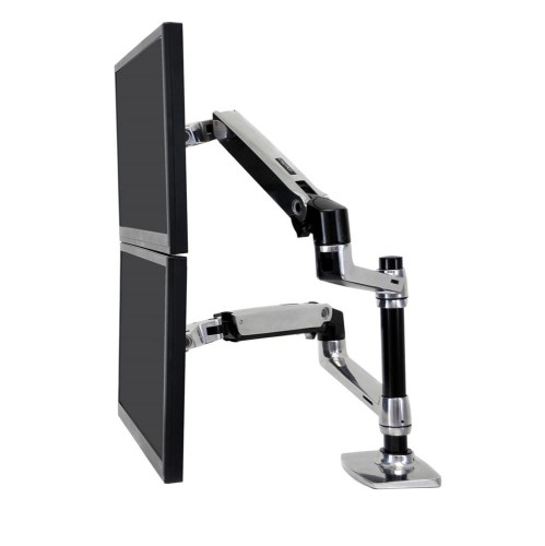 Ergotron LX DUAL STACKING ARM POLISHED/24IN 18.1KG LIFT33 MIS-D 10Y WA - 1955894