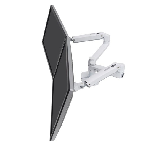 Ergotron LX DUAL SIDE-BY-SIDE ARM WHITE/27IN 18.1KG LIFT 33 MIS-D 10Y WA - 1955895