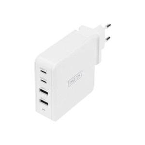 Ładowarka sieciowa DIGITUS uniwersalna zasilacz 4 porty 2x USB-C 2x USB-A PD 3.0 100W biała