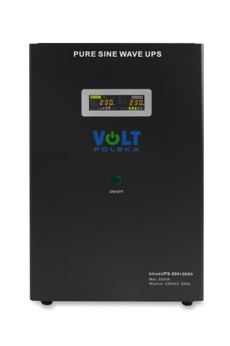 VOLT Zasilacz awaryjny SINUS UPS 500 + 26Ah (300/500W) [1.5m przewód] - 1956721