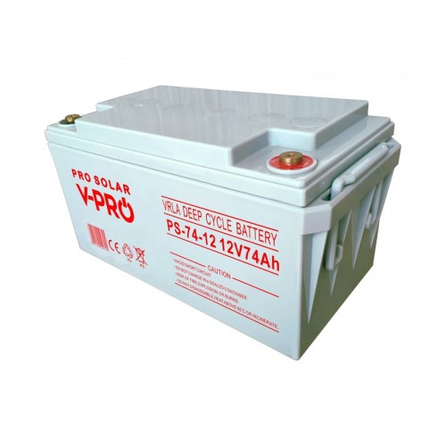 AKUMULATOR VOLT POLSKA DEEP CYCLE VPRO SOLAR 12V 74Ah VRLA BEZOBSŁUGOWY - 1938062