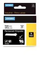 RHINO TAPE POLYESTER 9MMX5.5MM/BLACK ON WHITE IN - 1957995