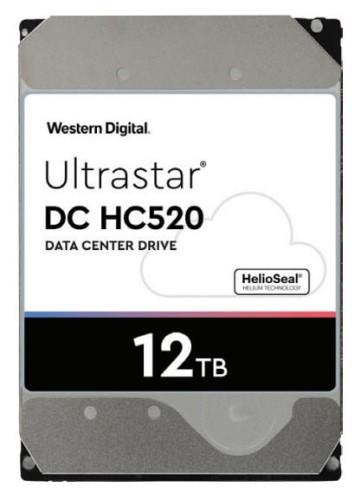 Dysk Western Digital Ultrastar DC HC520 He12 12TB 3,5" 7200 256MB SATA III 512e ISE P3 DC HUH721212ALE600 - 725320