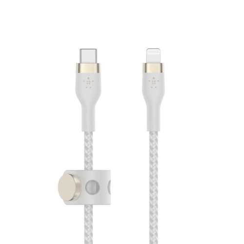 BELKIN KABEL USB-C - LTG OPLOT SILICONE 1M BIAŁY - 1958978