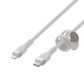 BELKIN KABEL USB-C - LTG OPLOT SILICONE 1M BIAŁY - 1532490