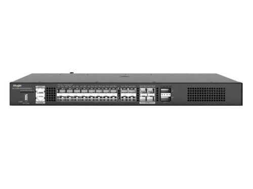Zarządzalny Switch Ruijie | L3 | 20 portów SFP+ 10Gbit + 4 porty SFP28 25Gbit + 4 porty QSFP+ 40Gbit | 2 wentylatory, 2 sloty na zasilacze (brak w zestawie) | Rack - 1959274