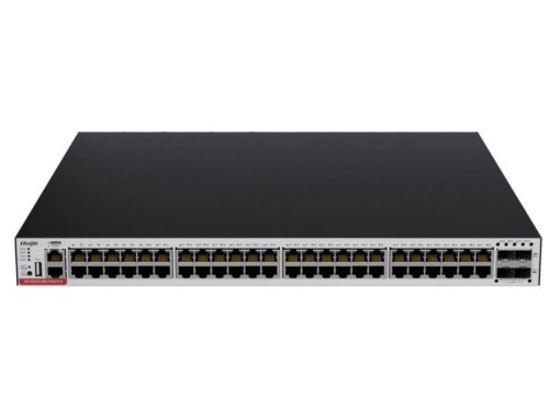 Zarządzalny Switch Ruijie | L3 | 48 portów 1Gbit + 4 porty SFP+ 10Gbit | 48 portów PoE+ (1440W max) | 2 sloty na zasilacze (brak w zestawie) | Rack - 1959290
