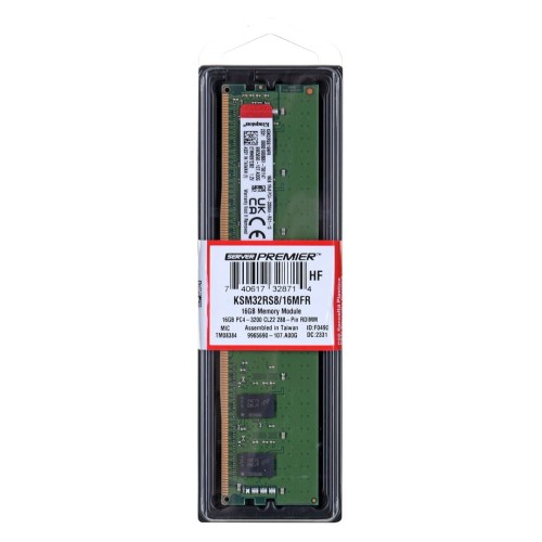 Pamięć serwerowa DDR4 Kingston Server Premier 16GB (1x16GB) 3200MHz CL22 1Rx8 Reg. ECC 1.2V Micron (F-DIE) Rambus - 1961617