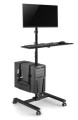 Stand, wózek, mobilne stanowisko komputerowe na kółkach Maclean MC-793 max 20kg max 17"-32" VESA: 75x75,100x100 - 1962633