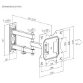 Uchwyt do telewizora Maclean MC-700 23-42" 20kg czarny max VESA 200x200 - 1955953