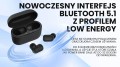 Słuchawki z mikrofonem Savio TWS-09 bezprzewodowe Bluetooth 5.1 IPX5 - 1010729