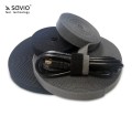 Organizer na kable Savio OC-01/B, Taśma, Rzep, 10mx20mm, Czarny - 1039331