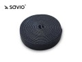 Organizer na kable Savio OC-02/B, Taśma, Rzep, 3mx20mm, Czarny - 973845