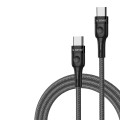 Kabel USB Typ C Savio CL-150 USB TYP C – USB TYP C 3A, QC, PD, 1m, czarny - 1964805