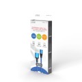 Kabel USB 2.0 SAVIO CL-157 USB – USB Typ C, Micro i Lightning, QC i PD 3.0, magnetyczny, 2m, niebieski - 1039282