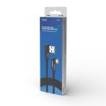 Kabel USB SAVIO CL-161, USB A (M) - Micro USB (M), 1m, kątowy, dwustronny, oplot nylonowy - 1964823