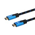 Kabel HDMI v2.1 Savio CL-142 1,8m, 8K, OFC, niebiesko-czarny, złote końcówki - 1964853