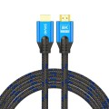 Kabel HDMI v2.1 Savio CL-143 3m, 8K, OFC, niebiesko-czarny, złote końcówki - 1964857