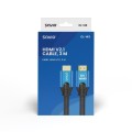 Kabel HDMI v2.1 Savio CL-143 3m, 8K, OFC, niebiesko-czarny, złote końcówki - 1964859