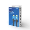 Kabel HDMI v2.1 Savio CL-143 3m, 8K, OFC, niebiesko-czarny, złote końcówki - 1964860