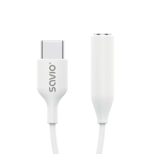 Kabel adapter Savio AK-52 USB-C - Mini Jack 3,5mm (F), Samsung - 1037699