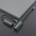 Kabel adapter Savio AK-56 USB-C 3.1 męski do RJ-45 0,18m szary - 1323371