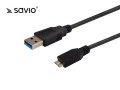 Kabel USB 3.0 A (M)-USB Micro 3.0 Typ B (M)SAVIO CL-102 - 973878