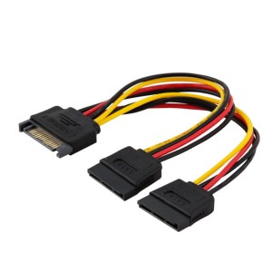 Kabel zasilający Savio AK-17 SATA 15 pin M - 2xSATA 15 pin F