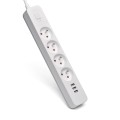 Listwa zasilająca przeciwprzepięciowa SAVIO LZ-12 4 gniazda i 3 gniazda USB-A, 1,5m - 1334979