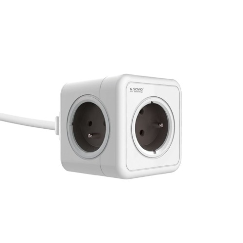 Kostka zasilająca Powercube SAVIO PC-02 5 gniazd 1,5m - 1314551