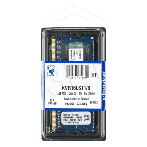 Pamięć SODIMM DDR3 Kingston 8GB (1x8GB) 1600MHz CL11 1.35V - 1965991