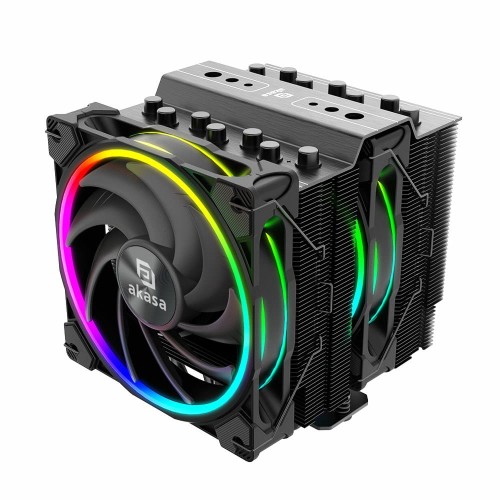 Akasa Soho H7 Dual Tower CPU-Kühler, ARGB - 120 mm, schwarz - 1965013