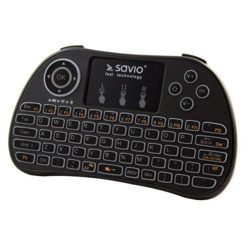 Klawiatura bezprzewodowa Savio KW-01 do TV Box, Smart TV, PS3, XBOX360, PC - 1066085