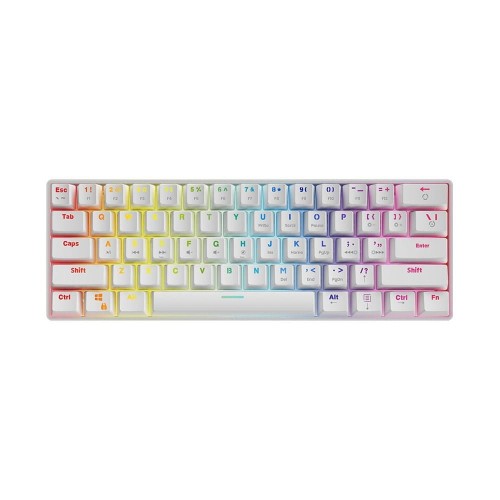 Klawiatura przewodowa SAVIO WHITEOUT BROWN mechaniczna Gaming podświetlenie RGB - 1167393