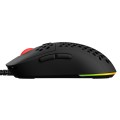 Mysz przewodowa SAVIO HEX-R Black 200-12000 DPI, PMW3327, 8 przycisków, Optyczna, ARGB, LED, Czarna - 1315166