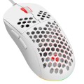 Mysz przewodowa SAVIO HEX-R White 200-12000 DPI, PMW3327, 8 przycisków, Optyczna, ARGB, LED, Biała - 1067360