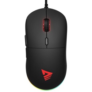 Mysz przewodowa SAVIO GAMBIT Black 200-12000 DPI, PMW3327, 8 przycisków, Optyczna, ARGB, LED, Czarna