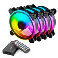 Zestaw 4 wentylatorów SAVIO FAN-01 120mm, ARGB, wraz kontrolerem oraz pilotem - 1522150