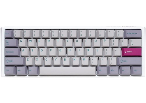 Ducky One 3 Mist Grey Mini Gaming Tastatur, RGB LED - MX-Ergo-Clear - 1970523
