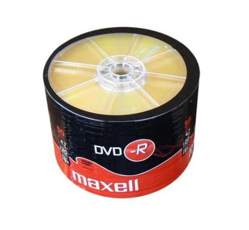 MAXELL DVD-R 4,7GB 50 szt  w opakowaniu SHRINK. Prędkość zapisu 16X, 120 min.  Przeznaczenie nagrywanie Multimediów. - 1976722