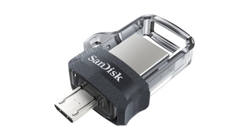 Pendrive SanDisk Ultra Dual Drive M3.0 SDDD3-032G-G46 (32GB; microUSB, USB 3.0; kolor szary) - 1977816
