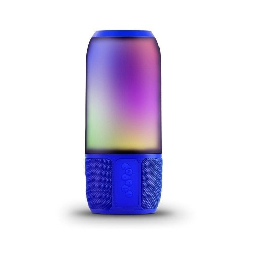 Bezprzewodowy inteligentny głośnik LED V-TAC z technologią Bluetooth 2x3W USB Micro SD Niebieski VT-7456 - 1977925