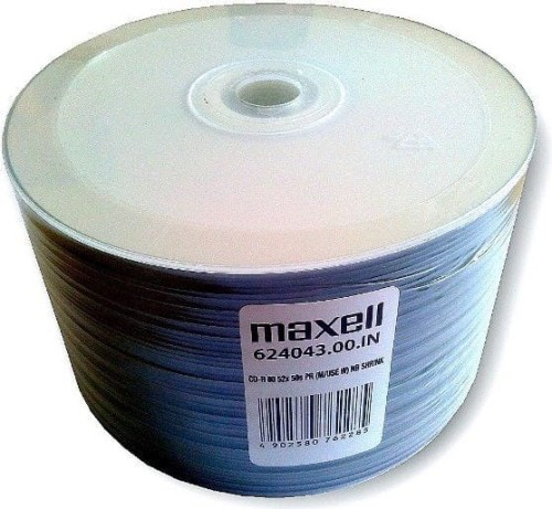 MAXELL CD-R 700MB, 50 szt. w opakowaniu SHRINK, prędkość zapisu 52X, 80 min. Płyty wysokiej jakości z możliwością nadruku, żywe kolory i trwałość zapisu. Przeznaczenie Multimedia. - 1983897