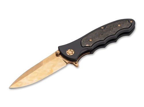 Nóż Böker Leopard-Damast III Gold - 1986314