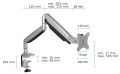 ICYBOX IB-MS503-T IcyBox Uchwyt do monitora - max 32 (81cm) - z mocowaniem na biurko - 1987204