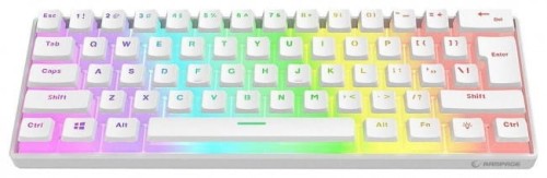 RAMPAGE KLAWIATURA MECHANICZNA GAMINGOWA RADIANT K11 RGB BIAŁA - 1989685