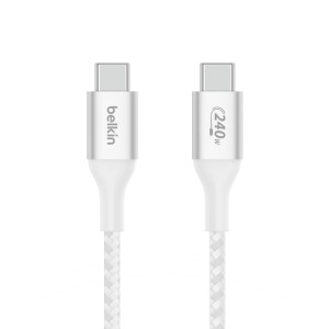 BELKIN KABEL BOOST CHARGE USBC-C 240W 1M, BIAŁY