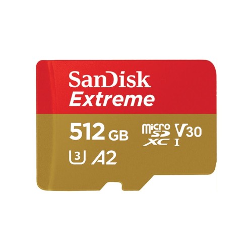 KARTA PAMIĘCI SANDISK EXTREME microSDXC 512 GB 190/130 MB/s A2 C10 V30 UHS-I U3 - 1996943