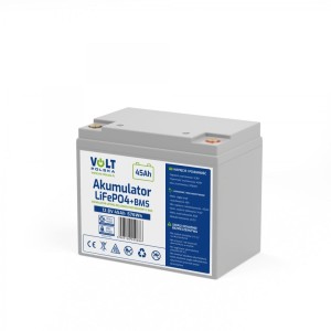 VOLT AKUMULATOR VOLT POLSKA LITOWO-ŻELAZOWO-FOSFORANOWY LiFePO4 12V 45Ah 40A
